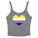 Non-Binary Heart Scoop Neck Tank Top