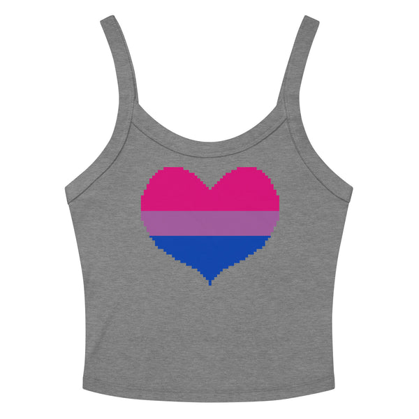 Bisexual Heart Scoop Neck Tank Top