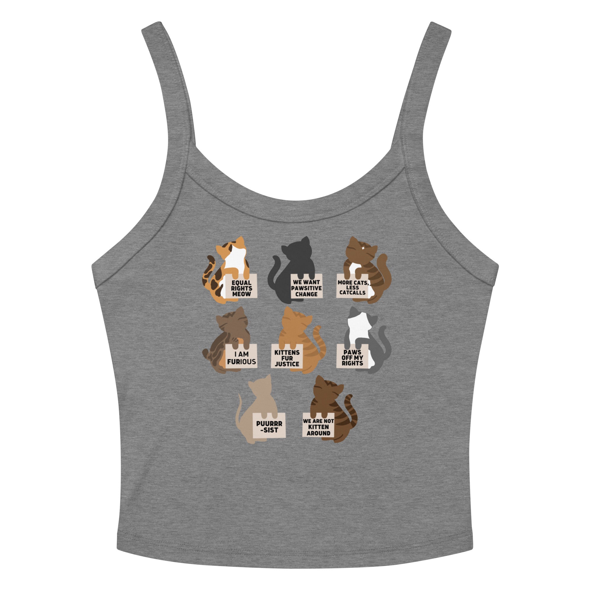 Protesting Cats Scoop Neck Tank Top