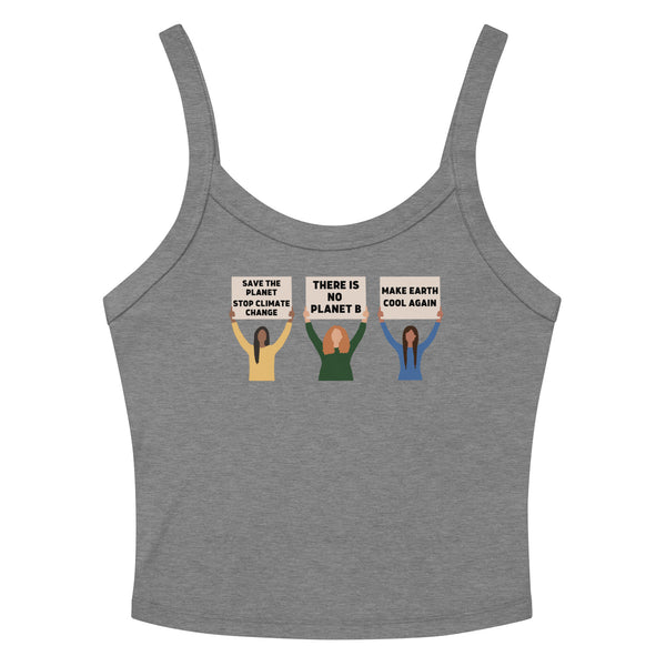 Climate Change Protest Scoop Neck Tank Top