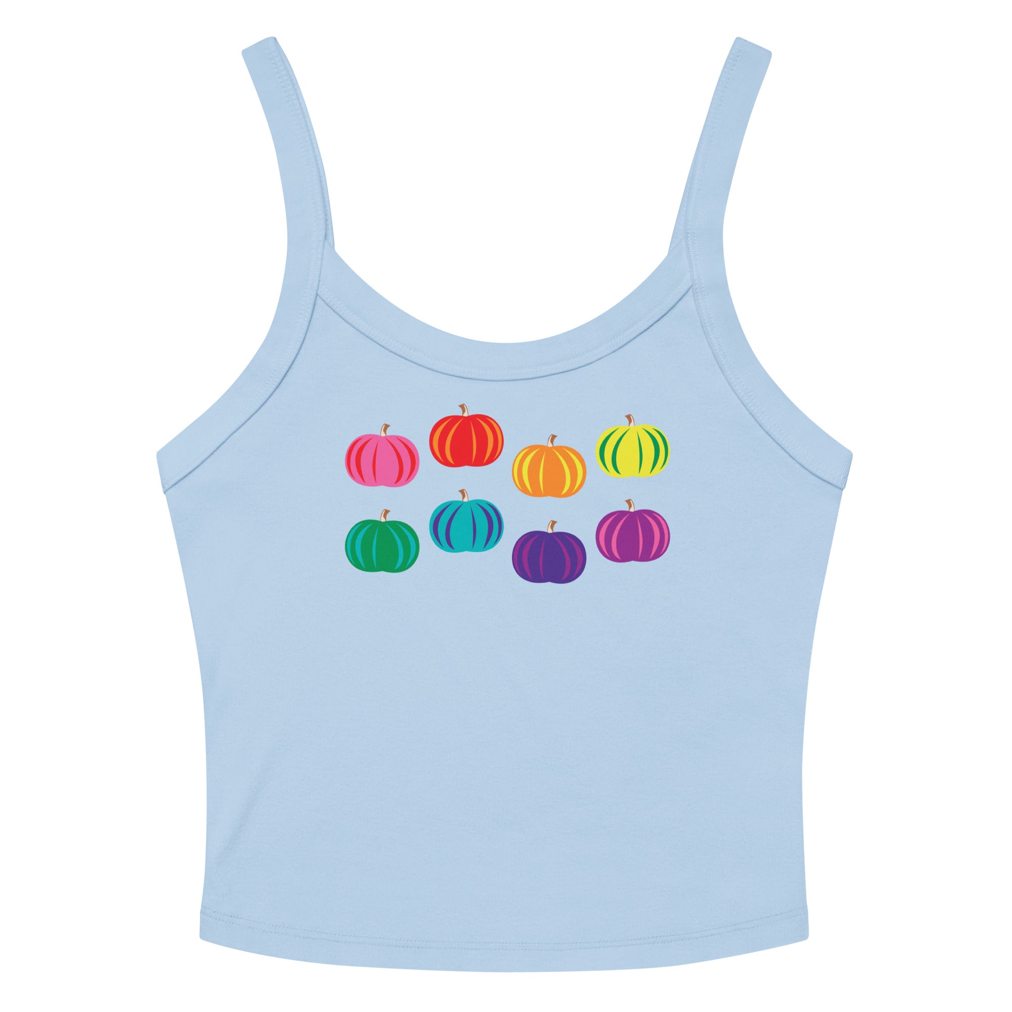 Rainbow Pumpkin Scoop Neck Tank Top