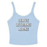 Leave Lesbians Alone (Black & White) Scoop Neck Tank Top