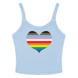 Rainbow Heart Scoop Neck Tank Top