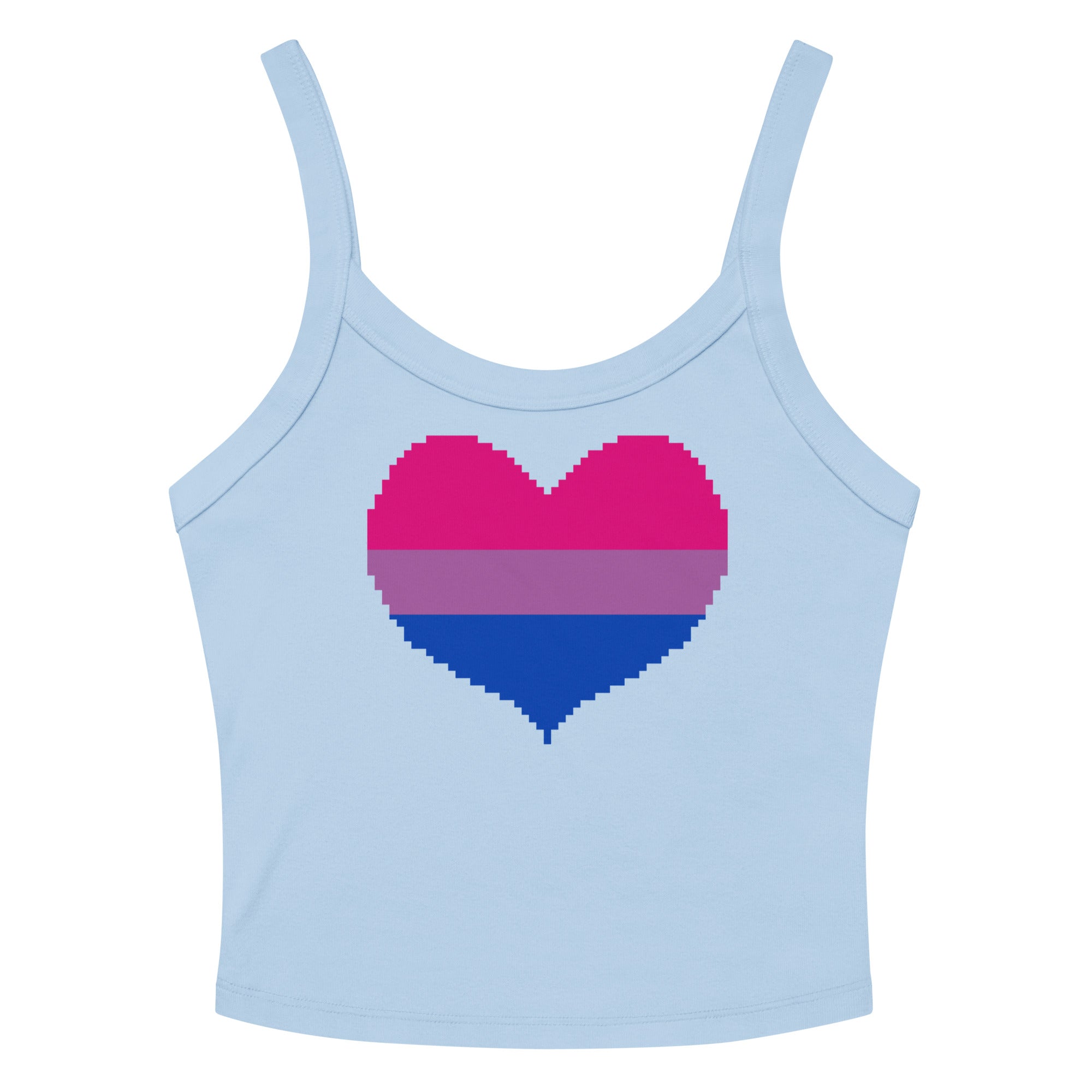 Bisexual Heart Scoop Neck Tank Top