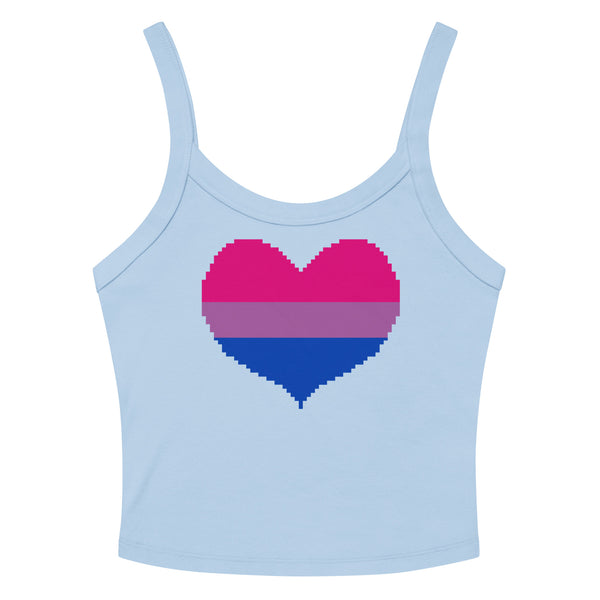 Bisexual Heart Scoop Neck Tank Top