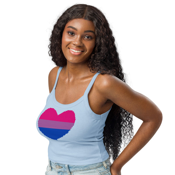 Bisexual Heart Scoop Neck Tank Top