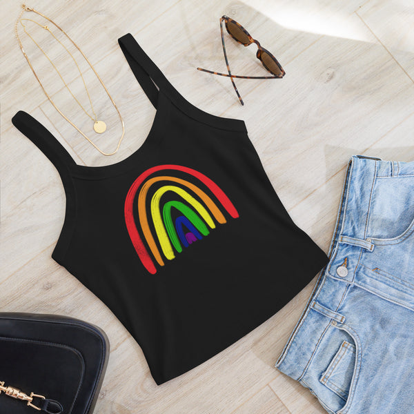 Rainbow Scoop Neck Tank Top