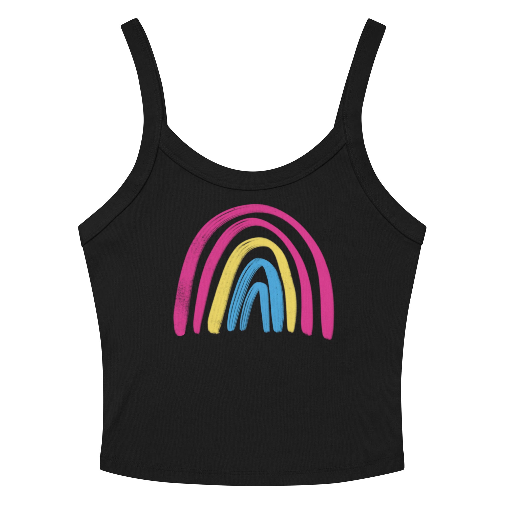 Pansexual Rainbow Scoop Neck Tank Top