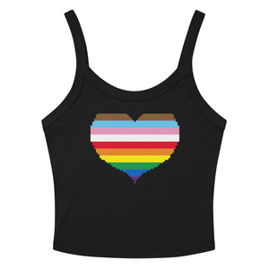 Rainbow Heart Scoop Neck Tank Top