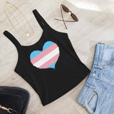 Transgender Heart Scoop Neck Tank Top