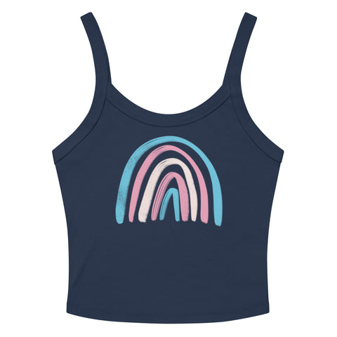 Transgender Rainbow Scoop Neck Tank Top