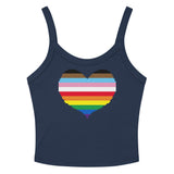 Rainbow Heart Scoop Neck Tank Top