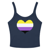 Non-Binary Heart Scoop Neck Tank Top