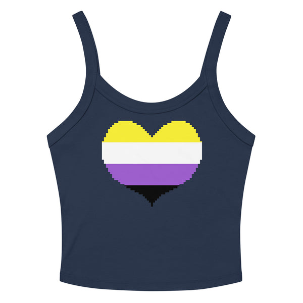 Non-Binary Heart Scoop Neck Tank Top