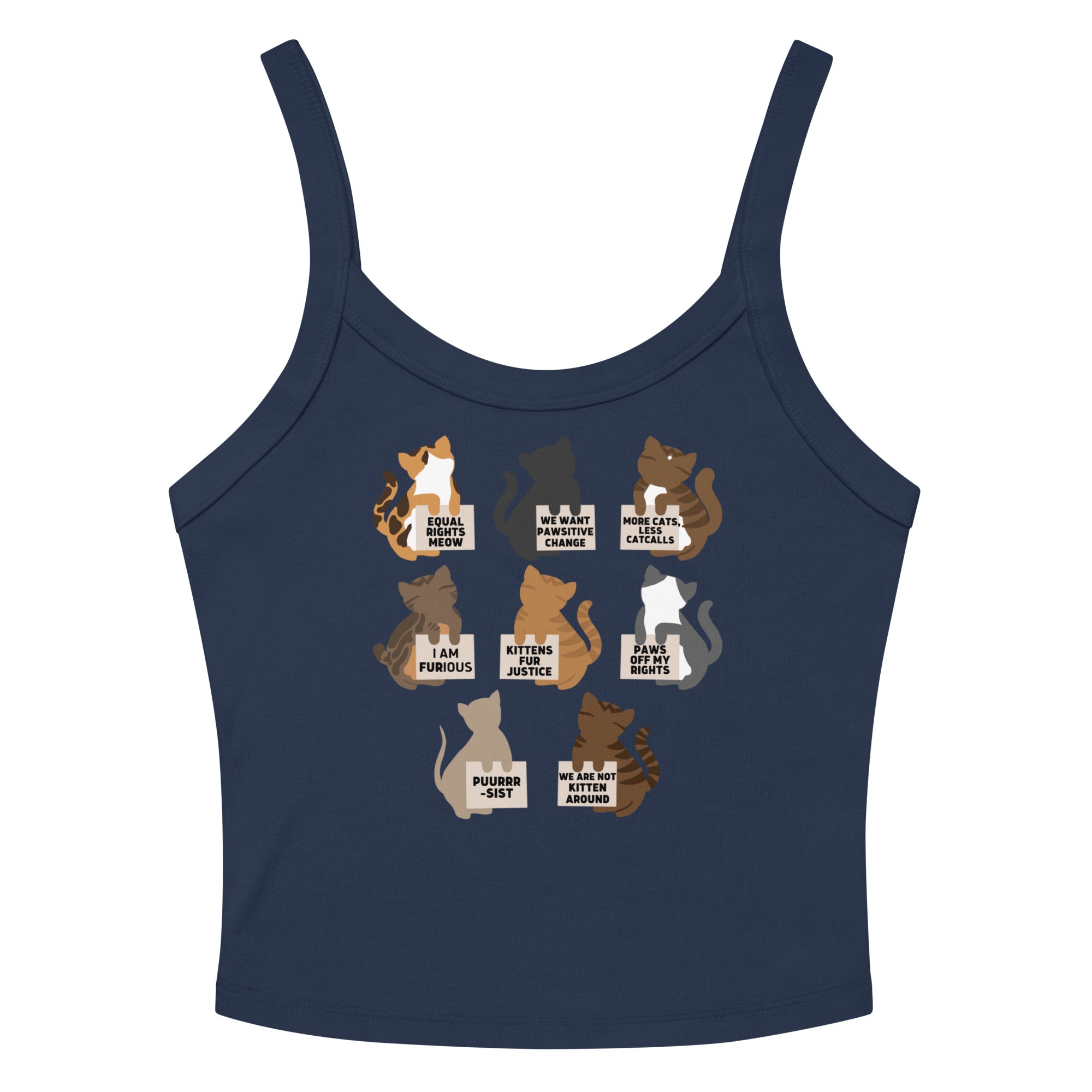 Protesting Cats Scoop Neck Tank Top