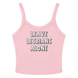 Leave Lesbians Alone (Black & White) Scoop Neck Tank Top