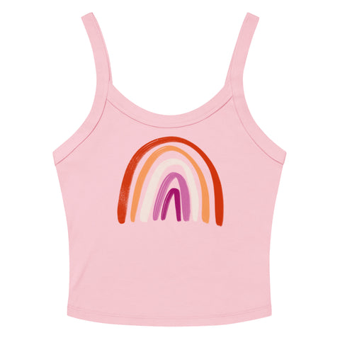 Lesbian Rainbow Scoop Neck Tank Top