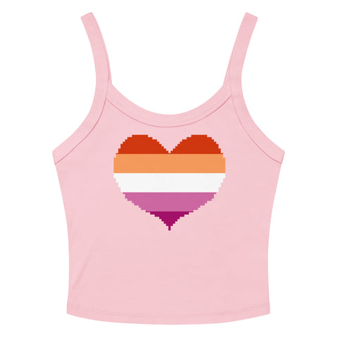 Lesbian Heart Scoop Neck Tank Top