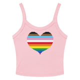 Rainbow Heart Scoop Neck Tank Top