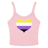 Non-Binary Heart Scoop Neck Tank Top