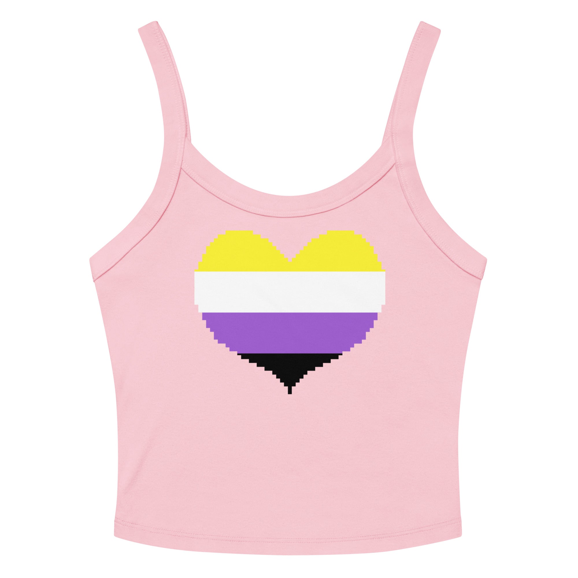 Non-Binary Heart Scoop Neck Tank Top