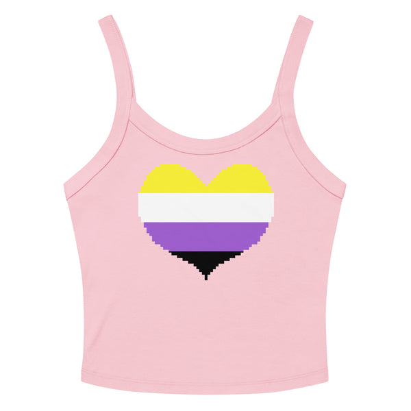 Non-Binary Heart Scoop Neck Tank Top