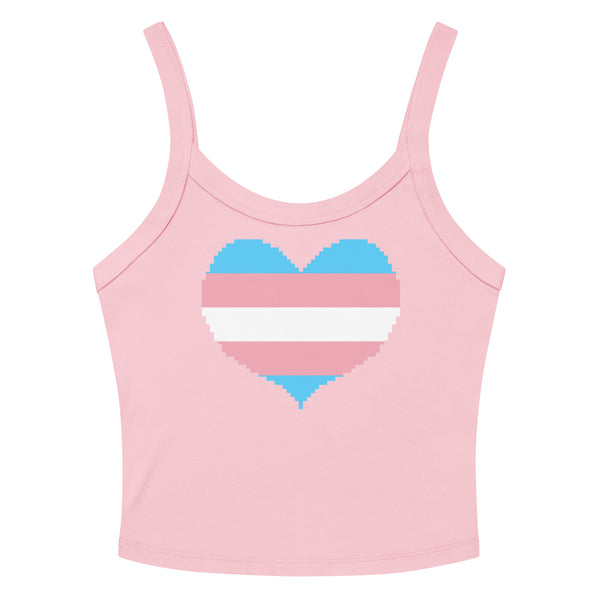 Transgender Heart Scoop Neck Tank Top