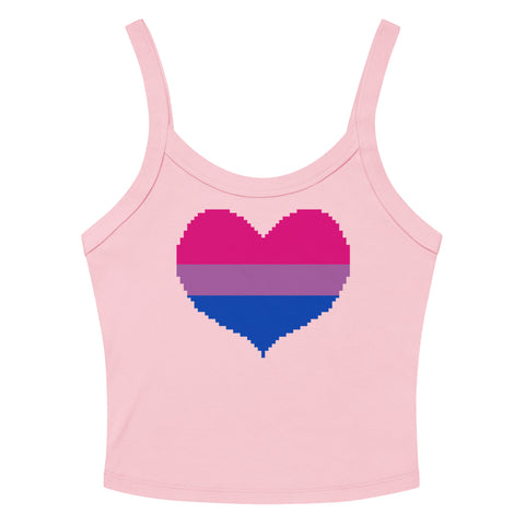 Bisexual Heart Scoop Neck Tank Top