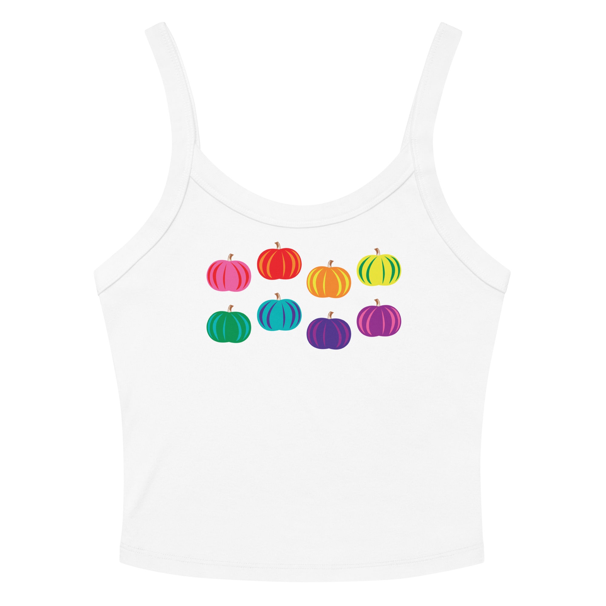 Rainbow Pumpkin Scoop Neck Tank Top