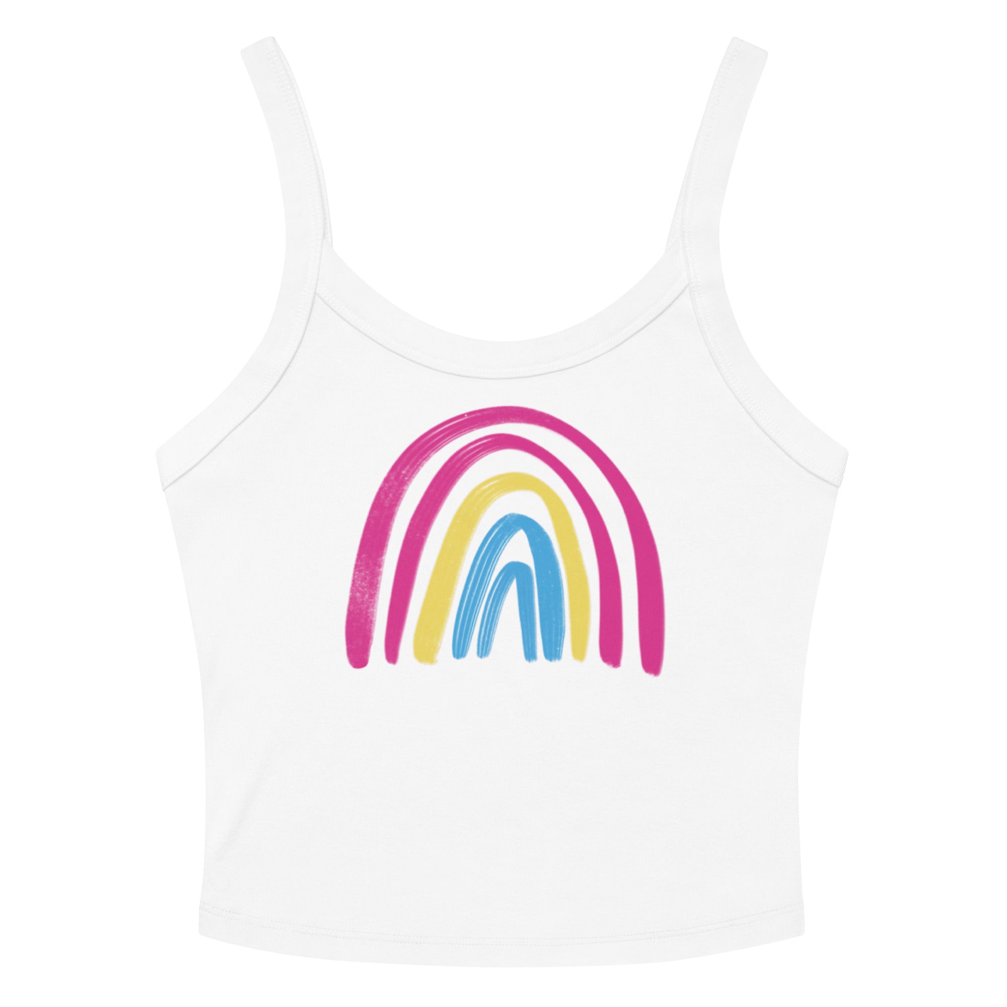 Pansexual Rainbow Scoop Neck Tank Top