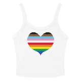 Rainbow Heart Scoop Neck Tank Top