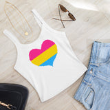 Pansexual Heart Scoop Neck Tank Top