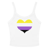 Non-Binary Heart Scoop Neck Tank Top