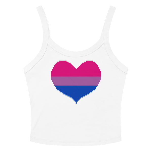 Bisexual Heart Scoop Neck Tank Top