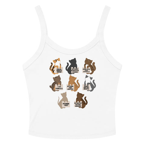 Protesting Cats Scoop Neck Tank Top