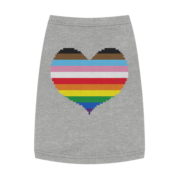 Rainbow Pixel Heart Pet Tank Top