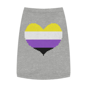 Non-Binary Pixel Heart Pet Tank Top