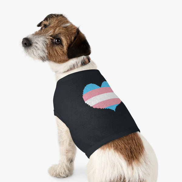 Transgender Pixel Heart Pet Tank Top