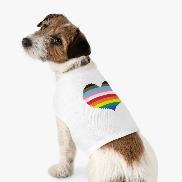 Rainbow Pixel Heart Pet Tank Top