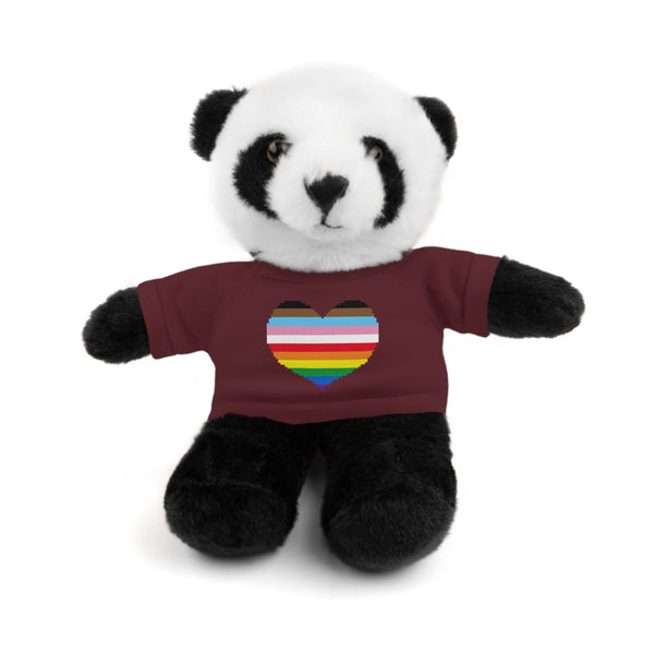 Inclusive Rainbow Pride Heart Stuffed Animals