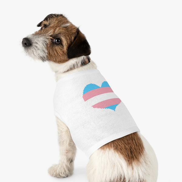 Transgender Pixel Heart Pet Tank Top