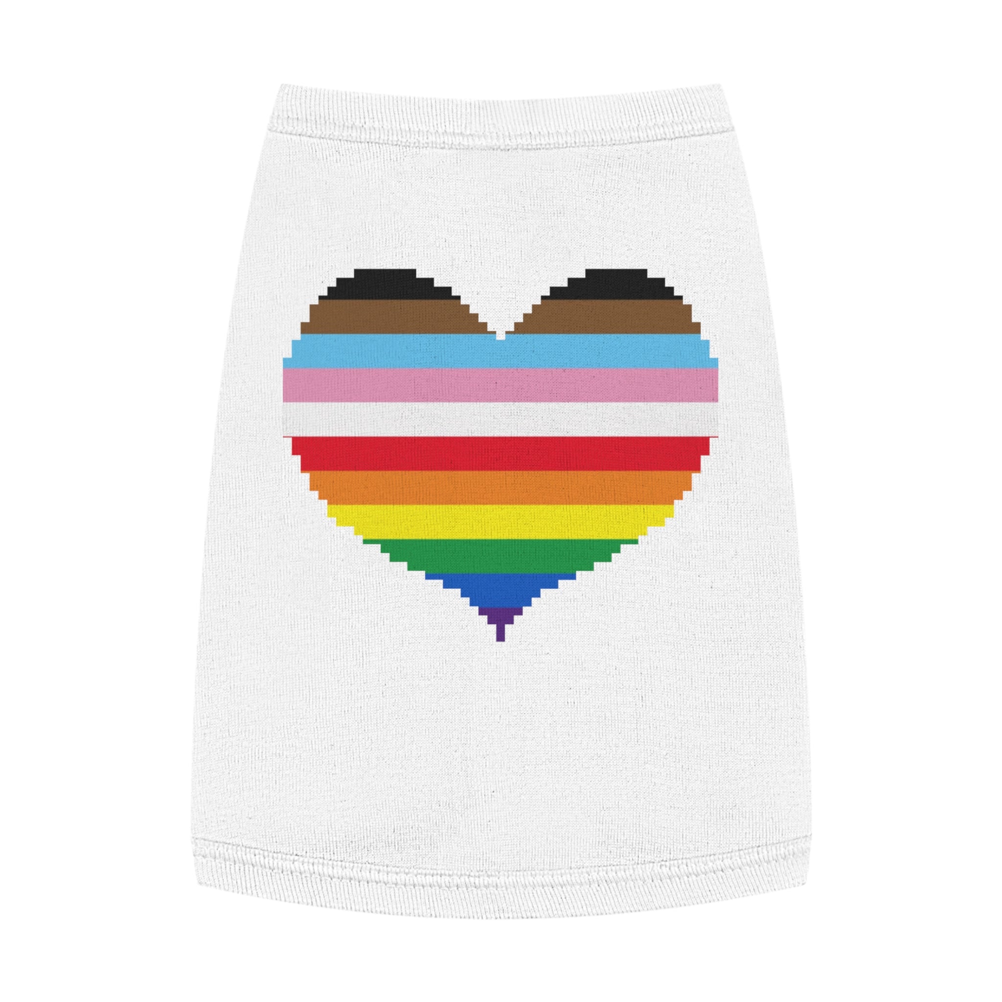 Rainbow Pixel Heart Pet Tank Top