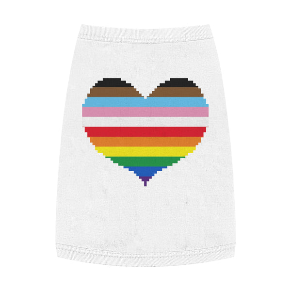 Rainbow Pixel Heart Pet Tank Top