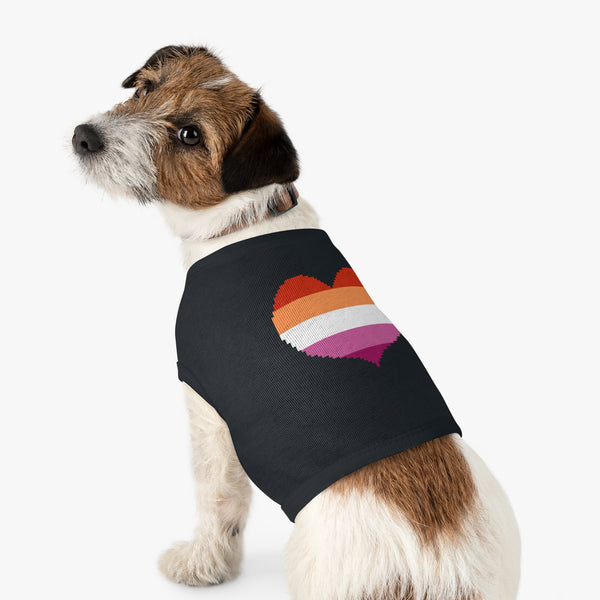 Lesbian Pixel Heart Pet Tank Top