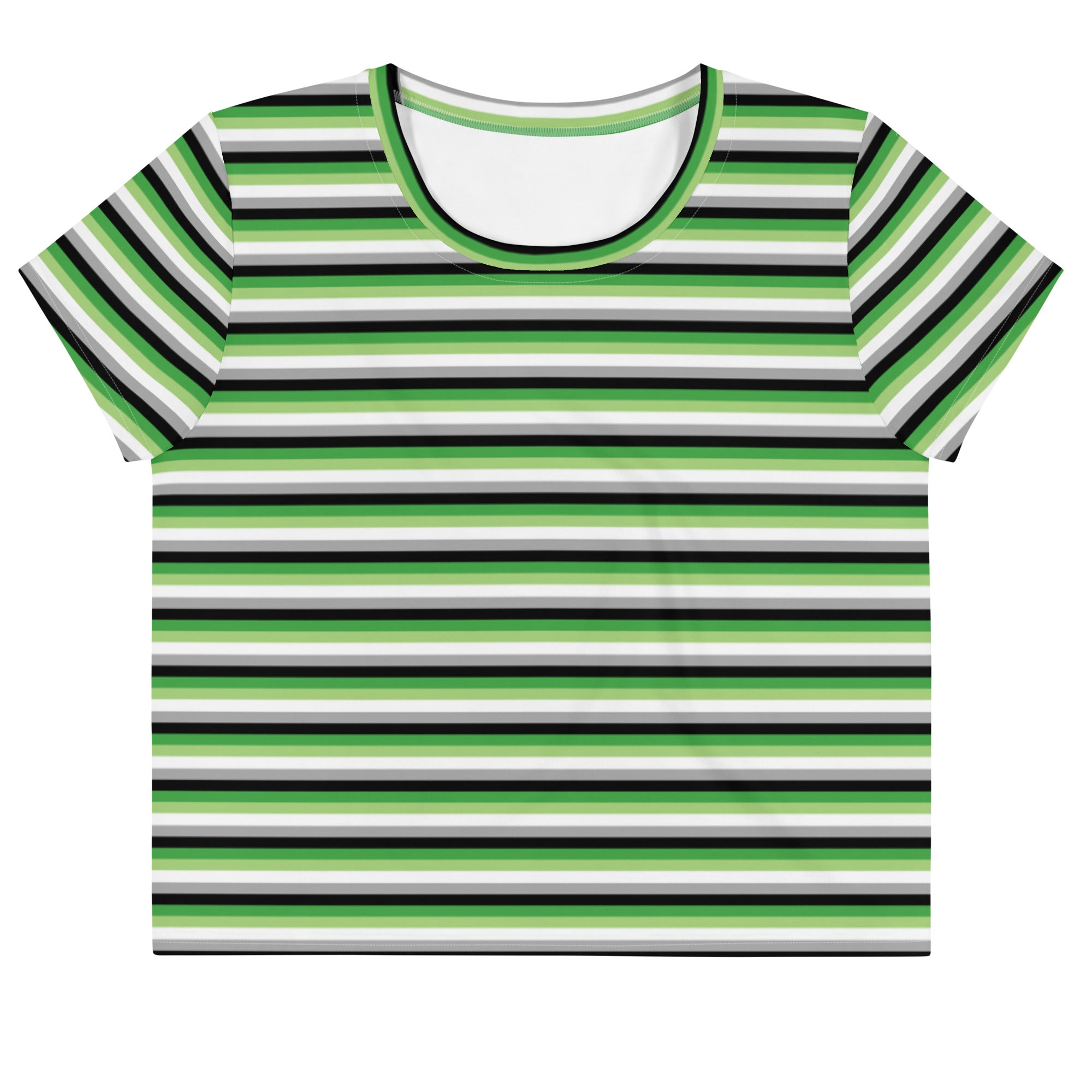 Aromantic Flag Crop Tee