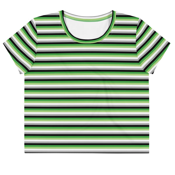 Aromantic Flag Crop Tee