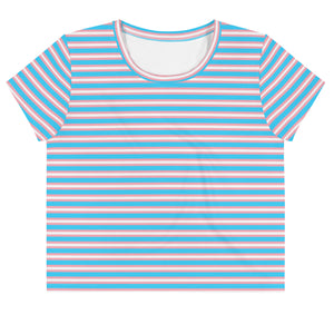 Transgender Flag Crop Tee