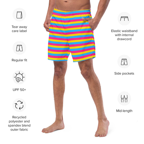 Pansexual Flag Swim Trunks