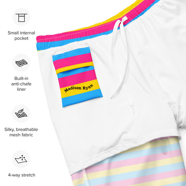 Pansexual Flag Swim Trunks