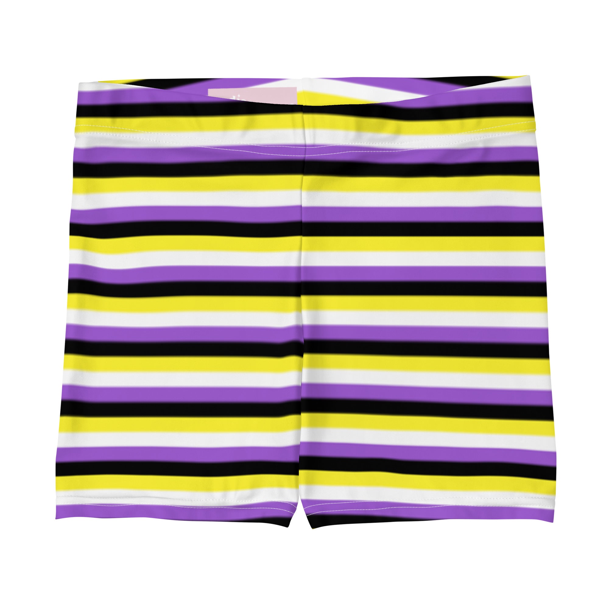 Non-Binary Flag Biker Shorts